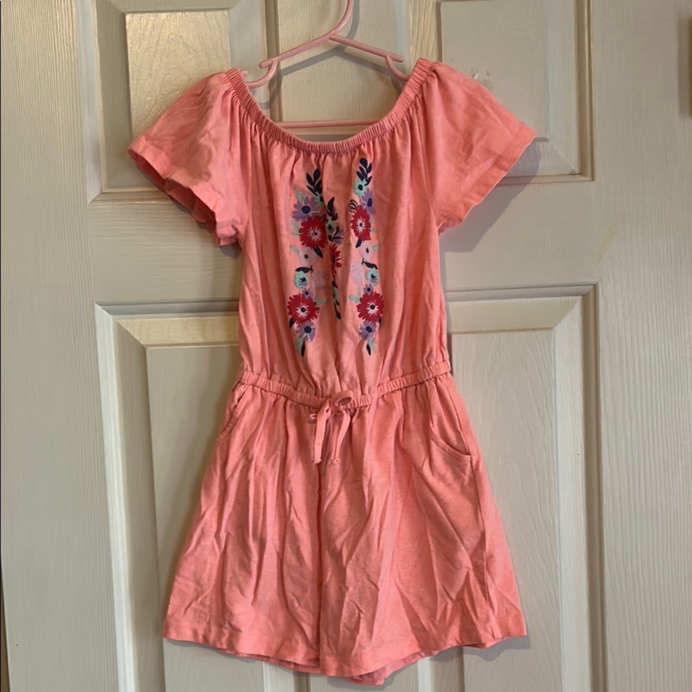 FabKids Pink Embellished Peplum Sundress
